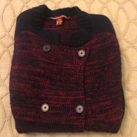 Comptoir Des Cotonniers Knit Sweater Navy/Red -XS - Picture 2 of 11